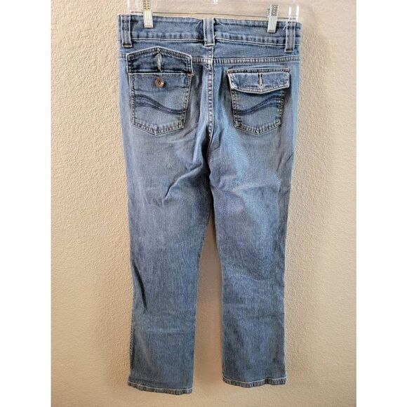 Lee Women's Light Washed Blue High Rise Natural Bootcut Jeans Size 8 - Picture 3 of 4